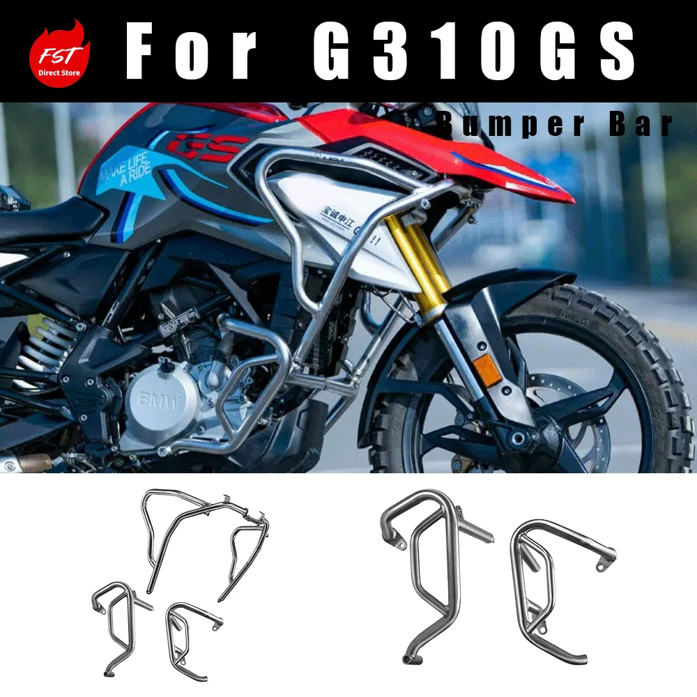 For 304 Stainless Steel Crash Bar Engine Bumper Anti-Fall Protection Guard Mod Parts Fit  G310GS