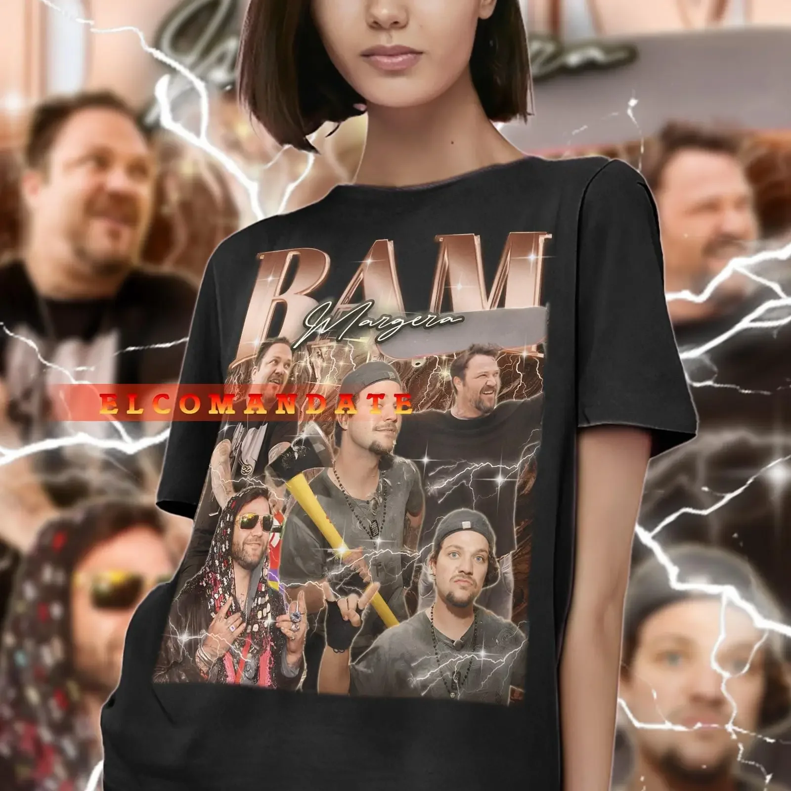 Camiseta de Homenaje a Bam Margera, Edición Limitada Vintage, Estilo Retro de los 90, Merchandising para Fans, Lavada, Suave, Cómoda y Versátil