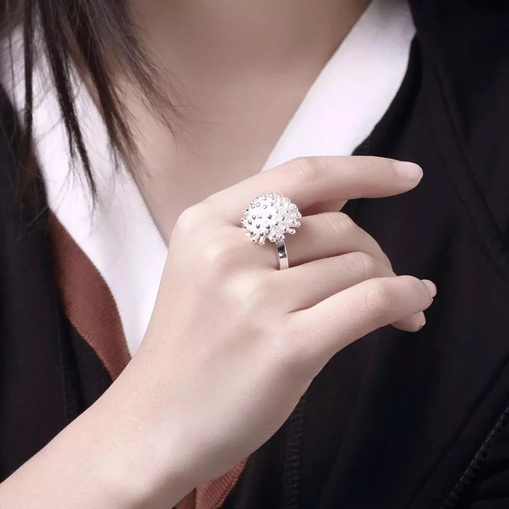 Hot Street Fashion 925 Sterling Silver Pretty Flower Pendant Necklace Earring Bracelet Ring Jewelry Set For Women Party Gifts