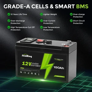 12 V 150000 Pil paketi derin döngüsü lityum-iyon 18650 pil için balık bulucu balık, güneş, deniz uygulamaları, kamp açık havada, out-of-ağ ile bir USB bağlantı noktası Pillerin ilk 10 satışı, derin çevrim, - №7