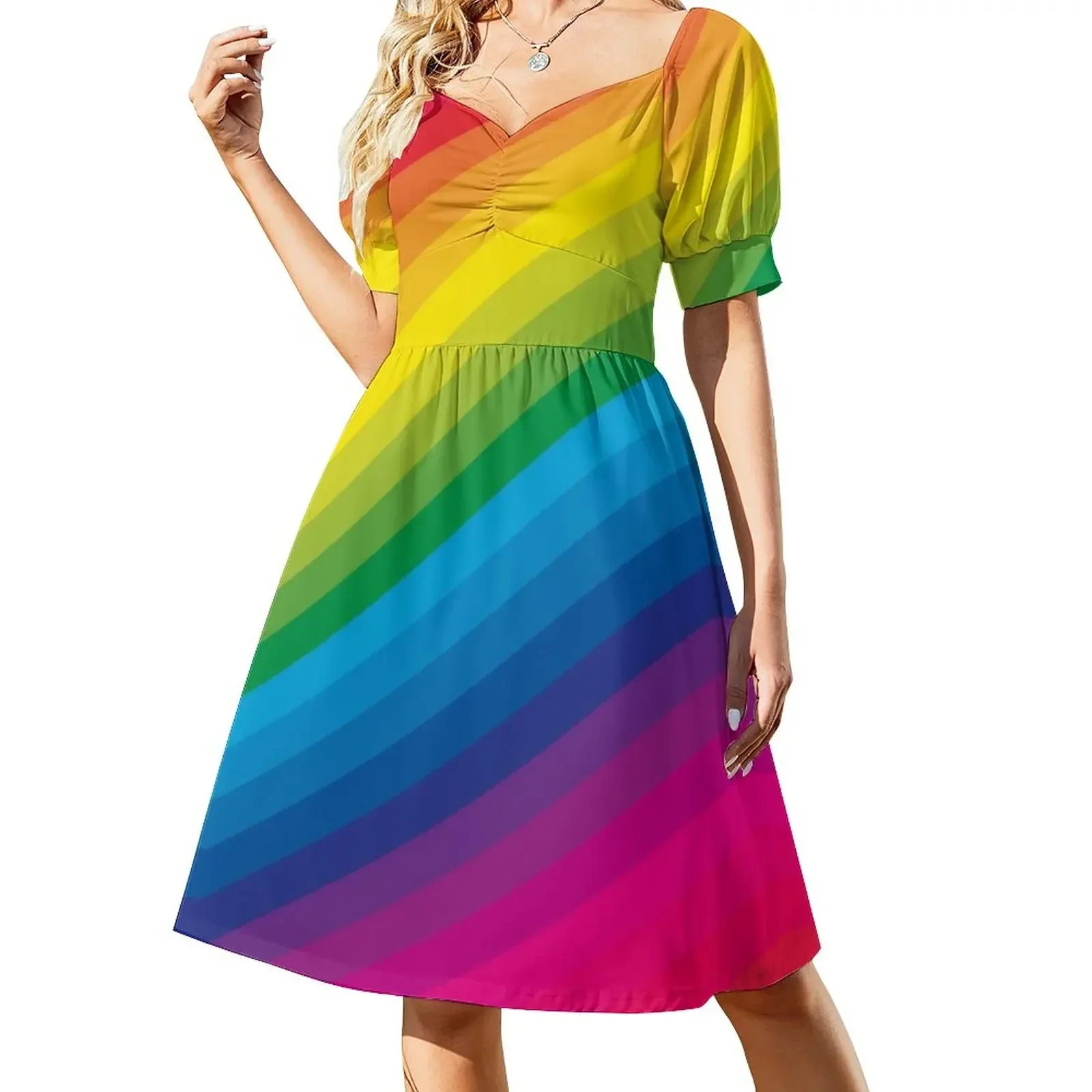 

Rainbow Sleeveless Dress purple dress african dresses for woman Dress