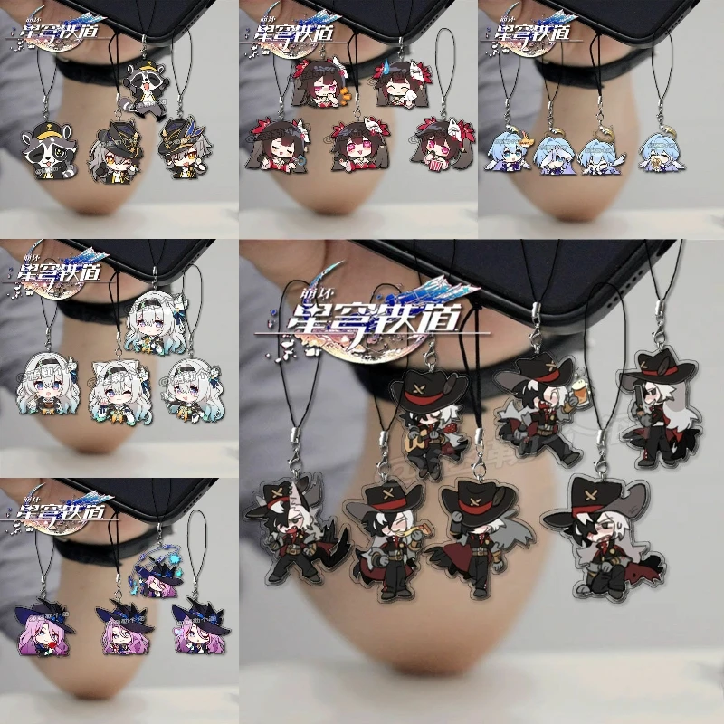 Hot Honkai:Star Rail Strap Lanyards For Case Decor Mobile Phone Hanging Charms Acrylic Keychain Cell Phone Bag Accessories Gifts
