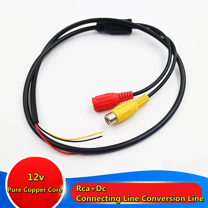 

12v Av Cable Car Display Camera Reversing Image Rca+Dc Cable Conversion Cable Bare Copper Wire