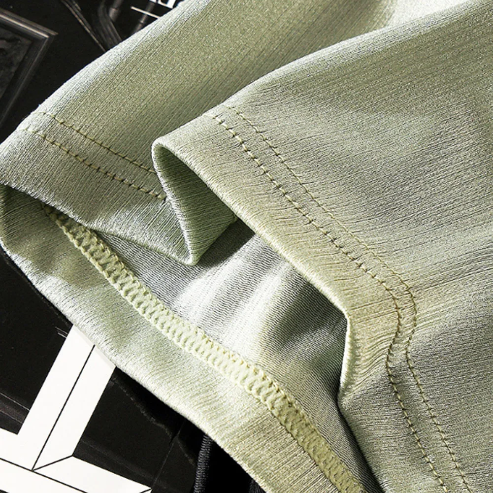 Men Fine Glossy Boxer Shorts Extreme Night Underwear Smooth Trunks Breathable Bikini Home Panties Solid Elastic Men Underpants