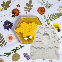 Bee and Honeycomb Silicone Mold Fondant Cake Decorating Mould Sugarcraft Chocolate Baking Tools For Cake Kitchenware XK123