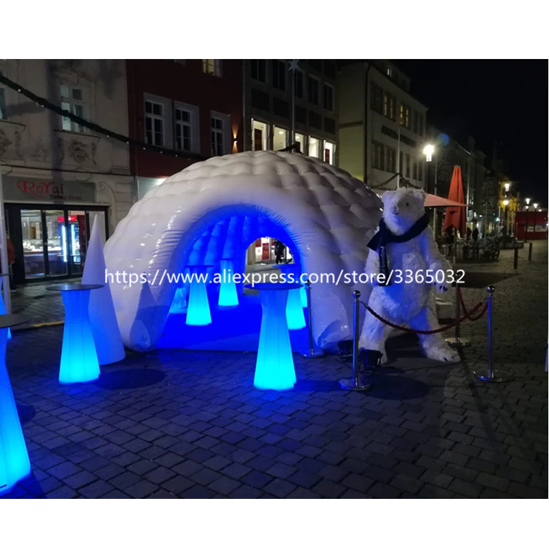 Custom Event Dome Tent / White Inflatable Igloo Tent For Outdoor Party