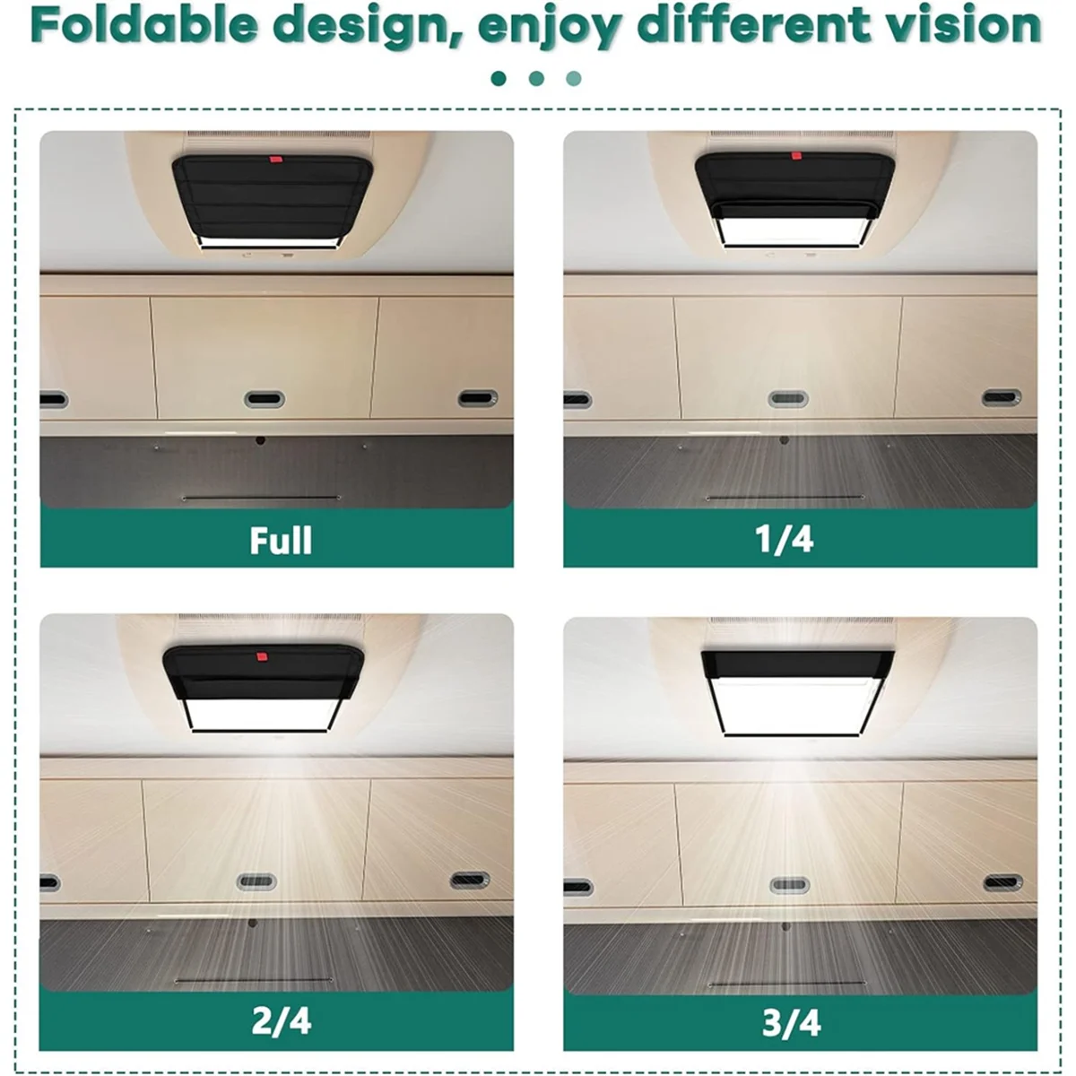 Parasol magnético para ventana de autocaravana, cubierta de ventilación de 16 pulgadas x 16 pulgadas, resistente al agua, grueso, plegable