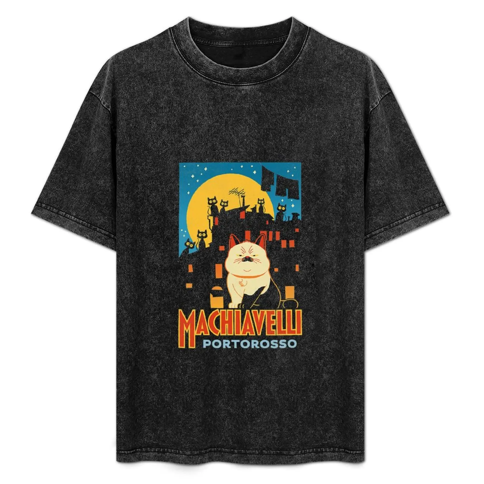 

Machiavelli Portorosso Moon T-Shirt Streetwear Print Tee Shirt