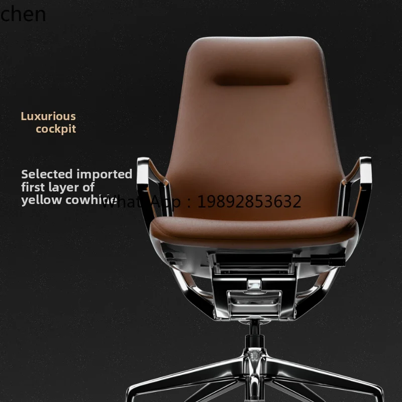 Boss Leather Chair Executive  Computer  Comfortable Business Sedentary Conference Office Chair