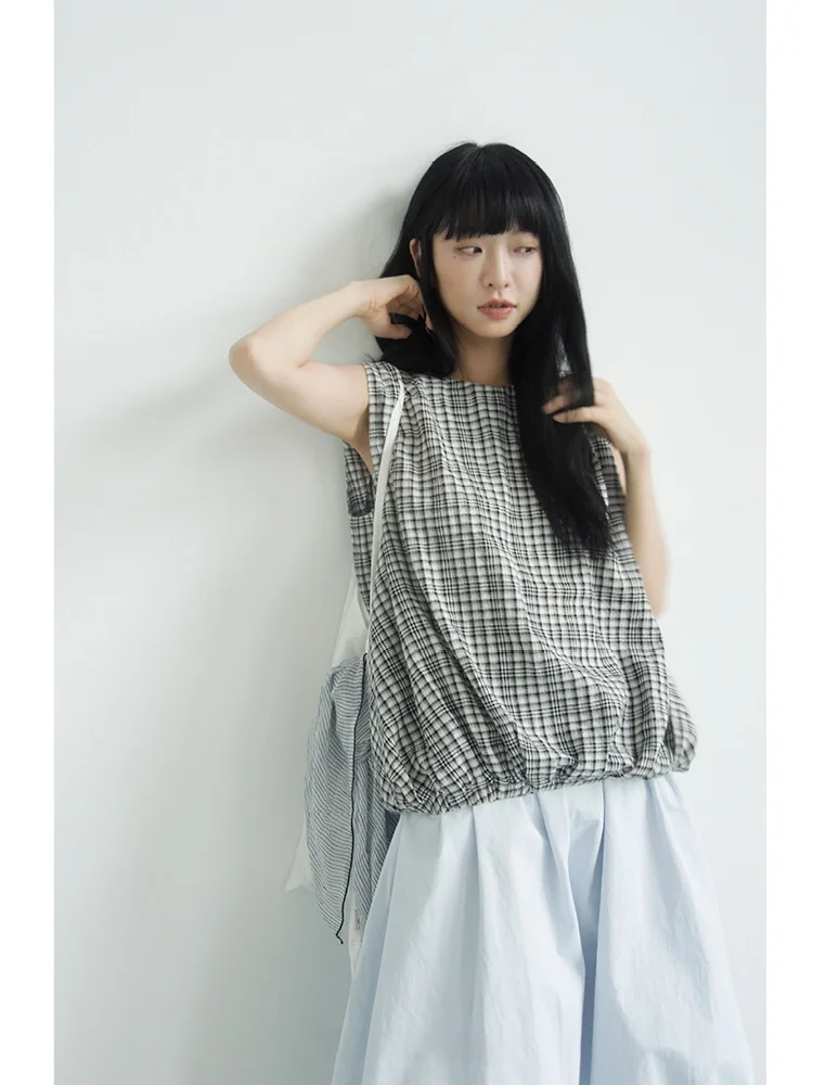 

Lightweight Summer Svel id Pattern Puffy Vest Slow Steng "eenland Island" Korean Sle Casual Women's Vest