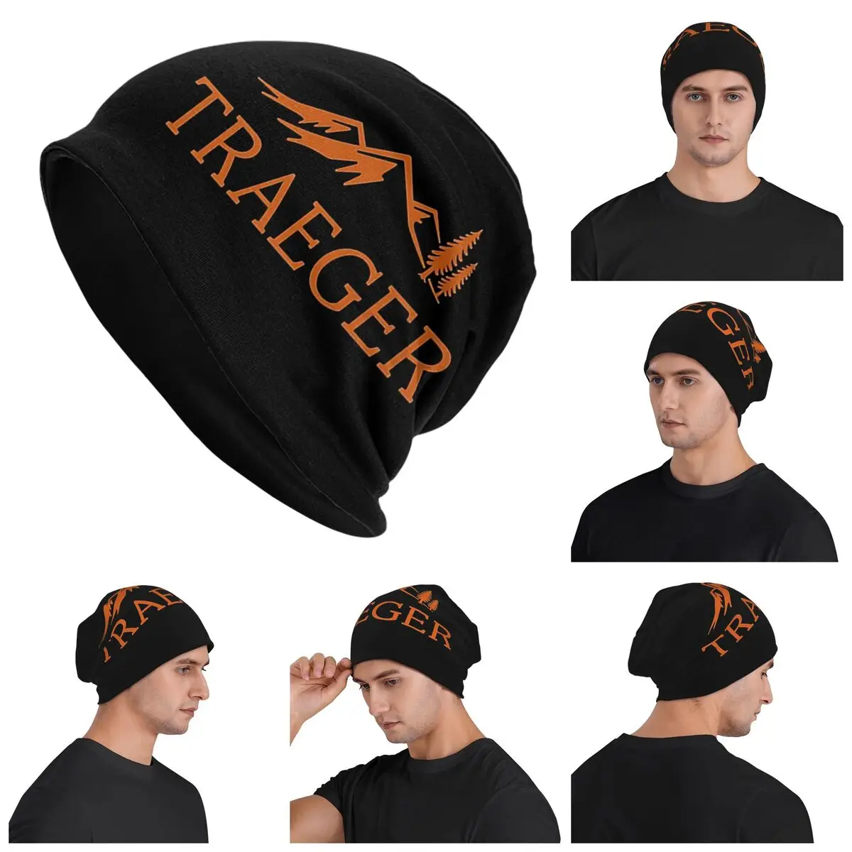 Traeger Pellet Grill Smoke BBQ Essential Skullies Beanies Hats Warm Autumn Winter Outdoor Cap Knitted Bonnet Caps for Unisex