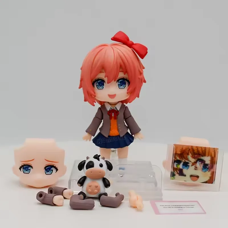 Anime Doki Doki Literature Club! Yuri Monika Action Figures Cute Girl Articulated Figure Model Toys Desktop Statue Decor Gift