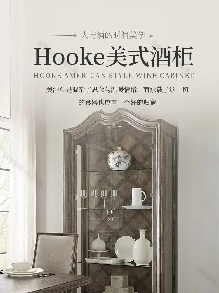 American High-End Display Cabinet Hand-Made Model Product Showcase Wall Retro Side Cabinet