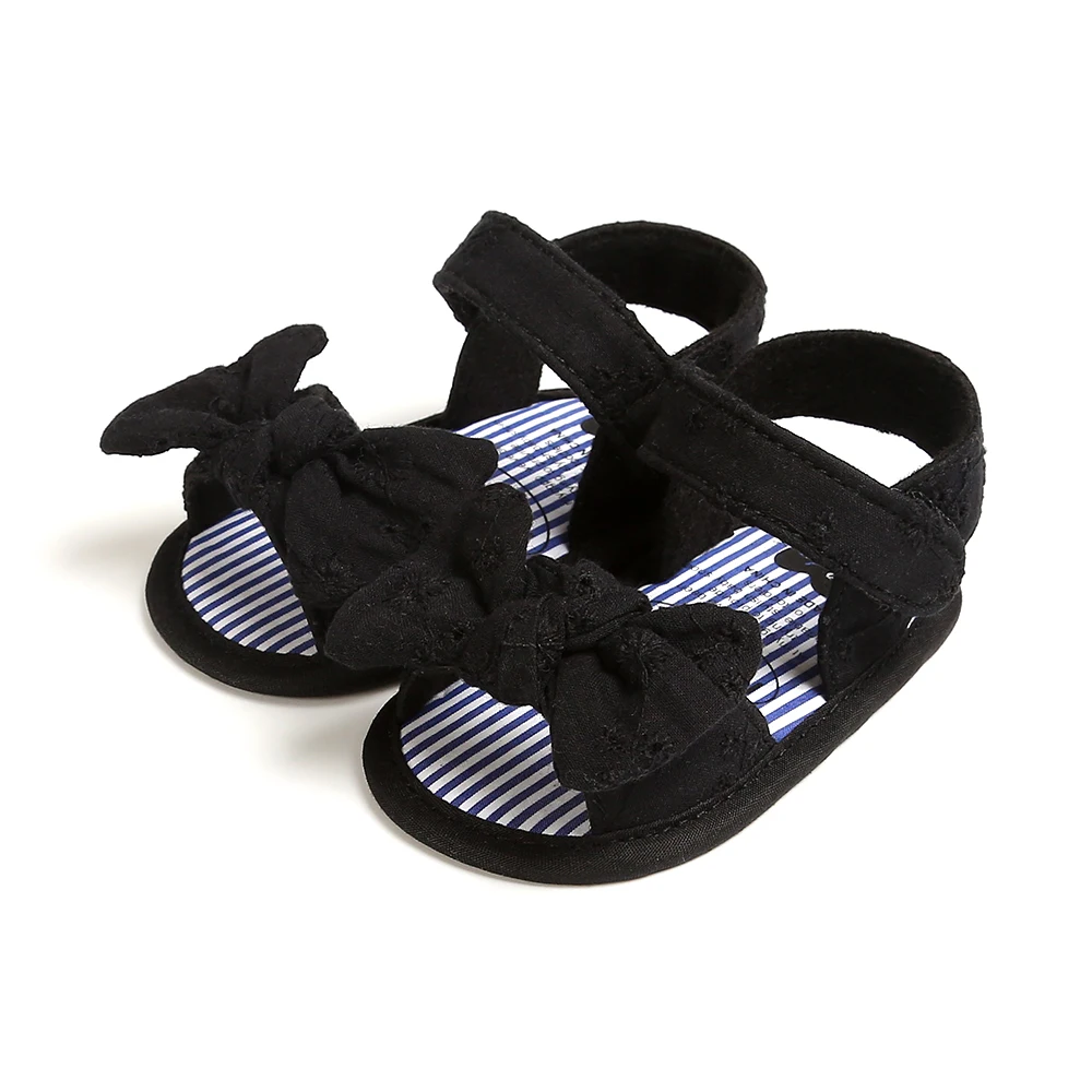 Niedliche Sommersandalen für Kleinkinder und Mädchen, bezaubernde Schleife, offene Zehenschuhe mit rutschfester Sohle für kleine Prinzessinnen