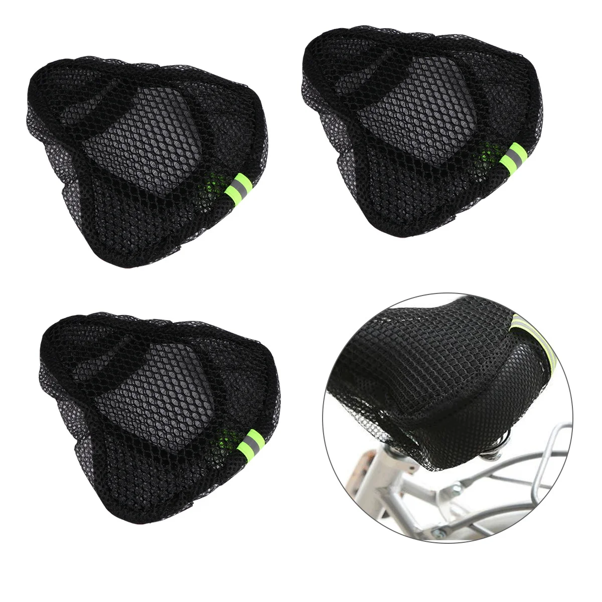 

3Pcs Universal Bike Seat Pad Sun Protection Cover for Cycling Commute Weather Resistant Saddle Protector Easy Use Storage