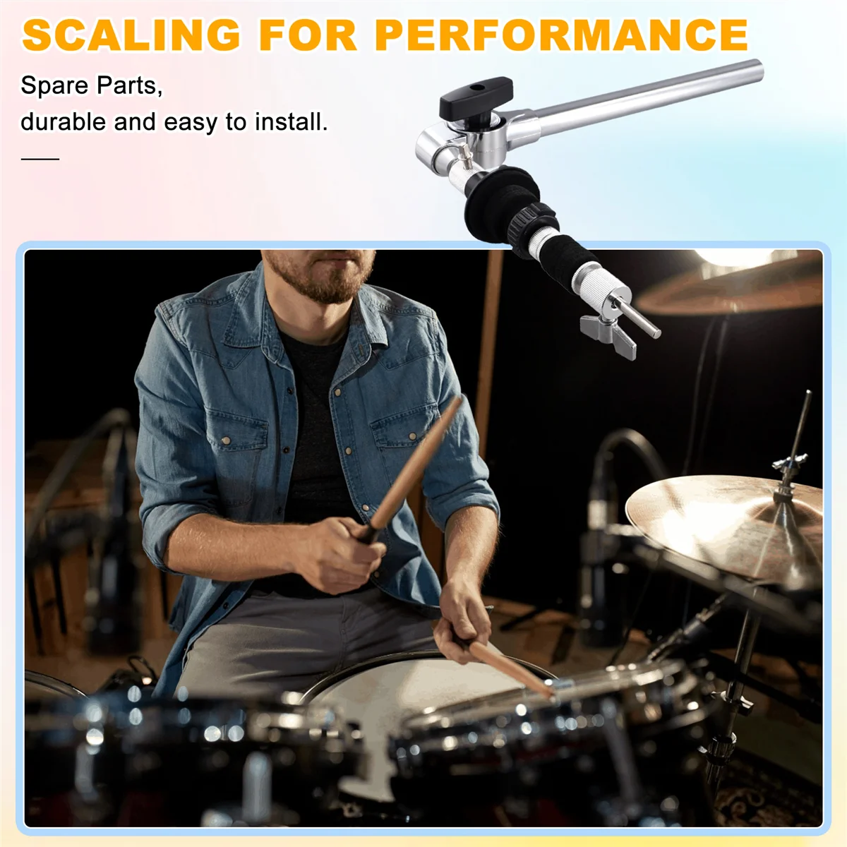 【New User-Coupon!】Cymbal Holder Foldable Stretchable Leg Jazz Drum Supplies Drum Hardware Professional Drum Parts Mount Holder