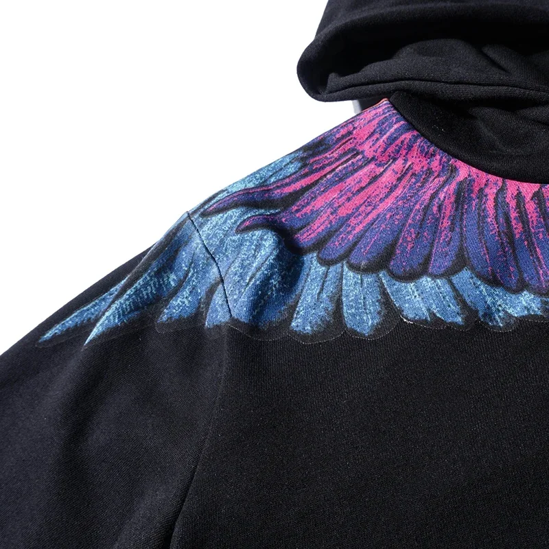 الترفيه عالية الجودة مارسيلو بيرلون MB العلامة التجارية أجنحة طباعة هوديي الرجال النساء الهيب هوب هوديس الرياضة عادية Y2K الشارع كم طويل