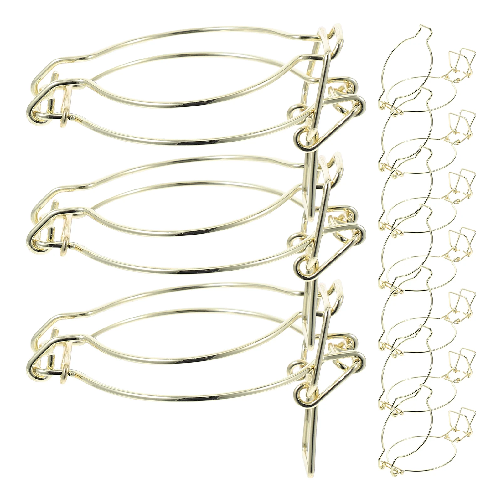 

10Pcs Metal Jar Wire Latches Spring Loaded Seals Canning Preserving Food Freshness Elegant Design Jar Wire Clip