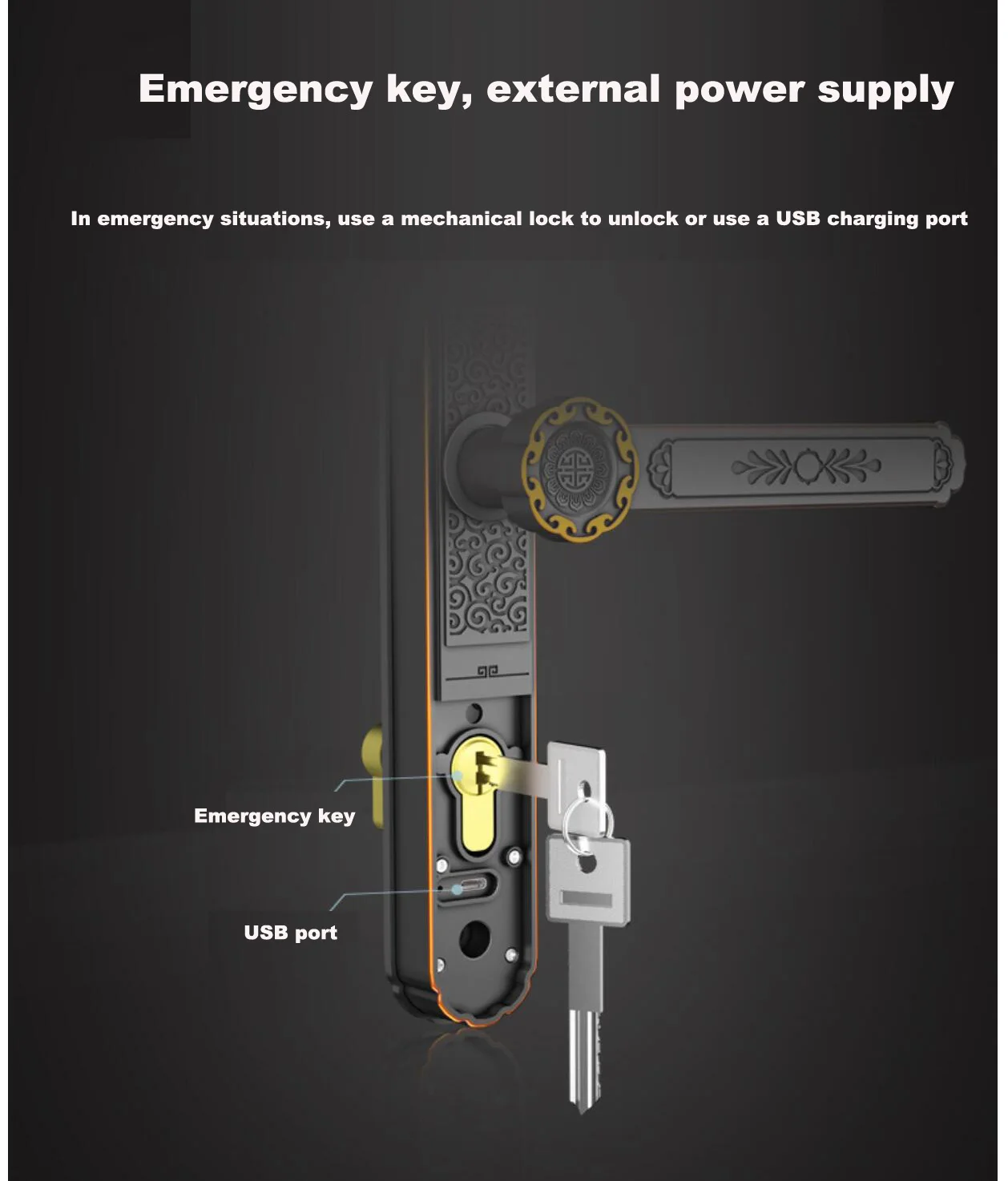 TTLock APP Waterproof Bridge Cutoff Aluminum Password Lock Outdoor for Courtyard Villa of Double Sided Fingerprint