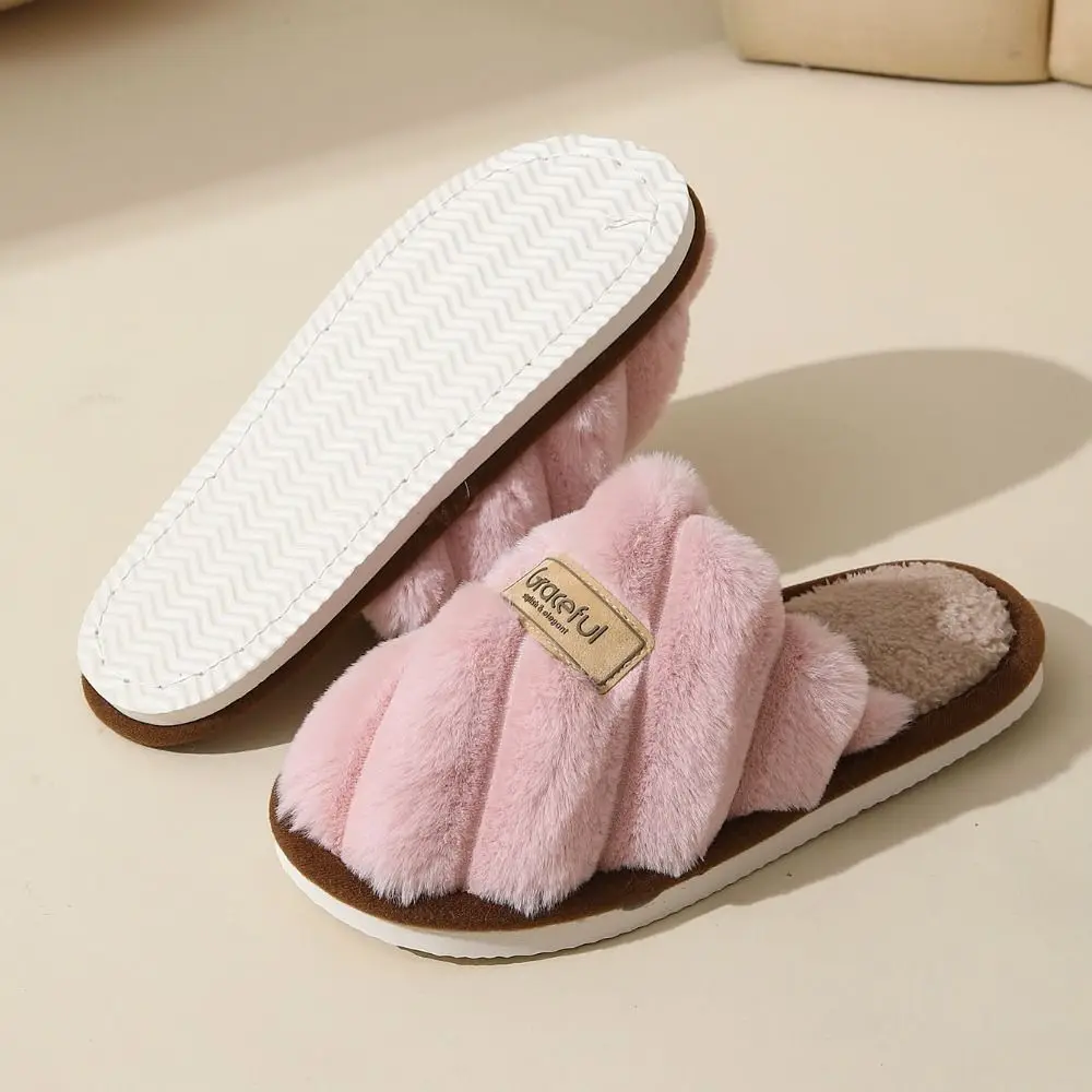 دائم شريط نعال قماش رقيق رشاقته الدافئة لينة النعال المنزل عدم الانزلاق الشتاء عادية شبشب منزل غرفة نوم