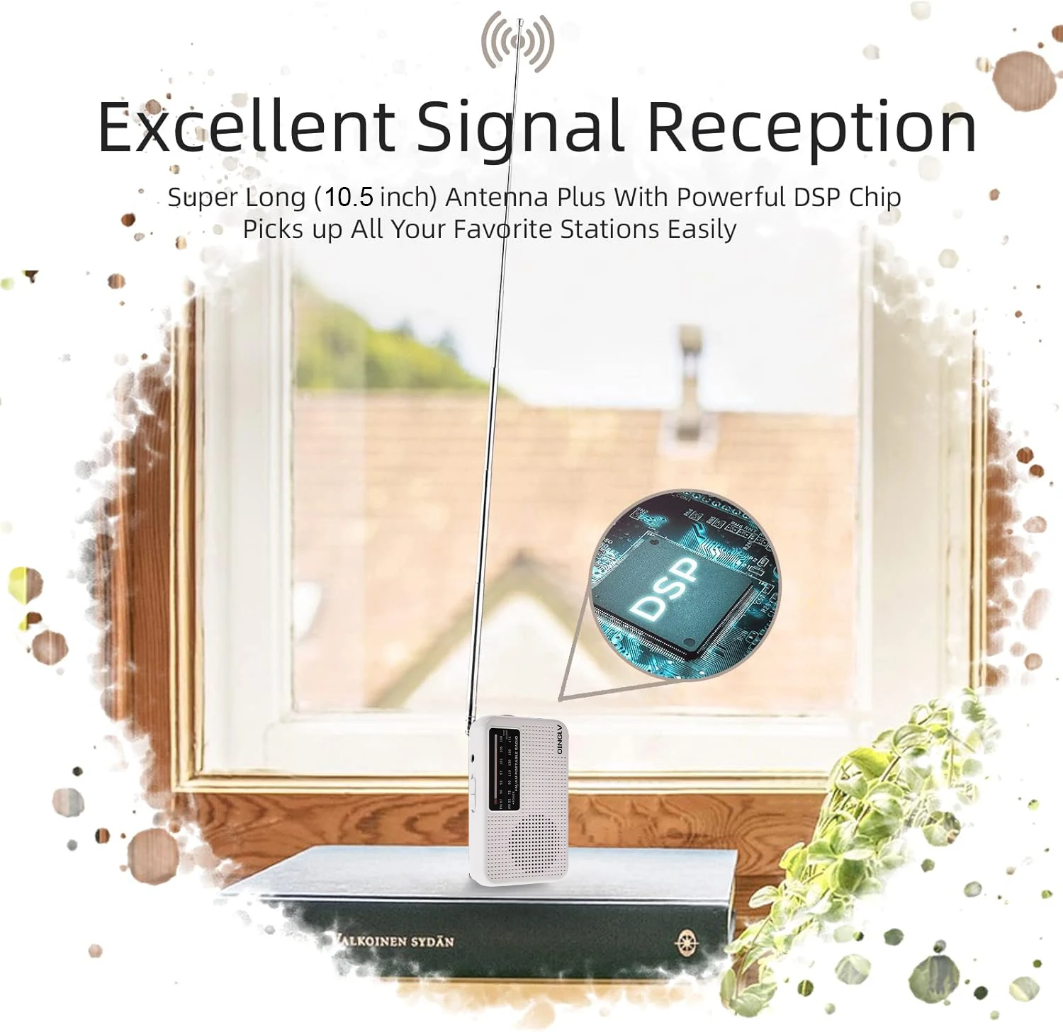 Portable AM/FM Emergency Radio Battery Powered Telescopic Antenna Headphone Jack for Indoor Outdoor Camping Survival Home Use image 6