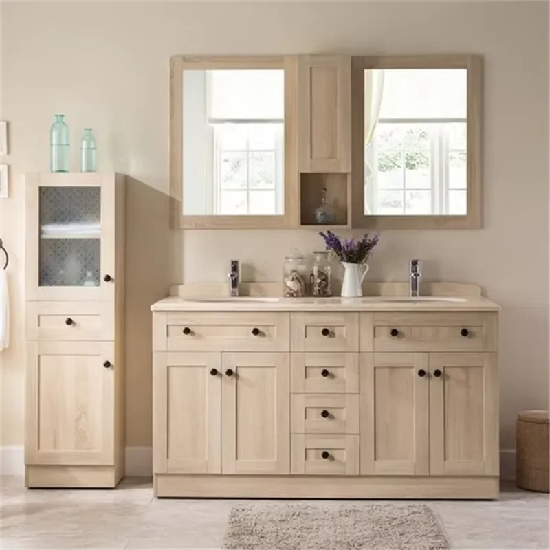 Shaker Style Wooden Furniture 48 42 in Nordic Bathroom Basin Vanity Marble Vanity Top with Under Mount Sink Bath Cabinet