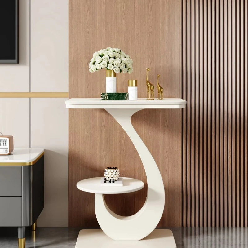 2026 new home furnishing living room stone flower stand light luxury high-end movable large floor display stand modern simple