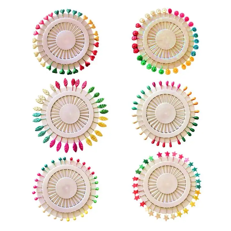 Long Sewing Pins Cute Flat Head Long Quilting Pins Dressmaker Pins Decorative Fabric Pins With Colored Heads Small Sewing Pins