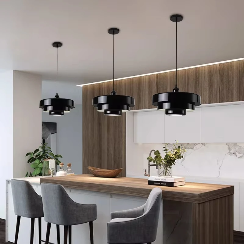 Medieval Retro Orange Pendant Lamp Dining Room Restaurant Home Decor LED Ceiling Chandelier Lighting for Cafe Bar Hanging Lights