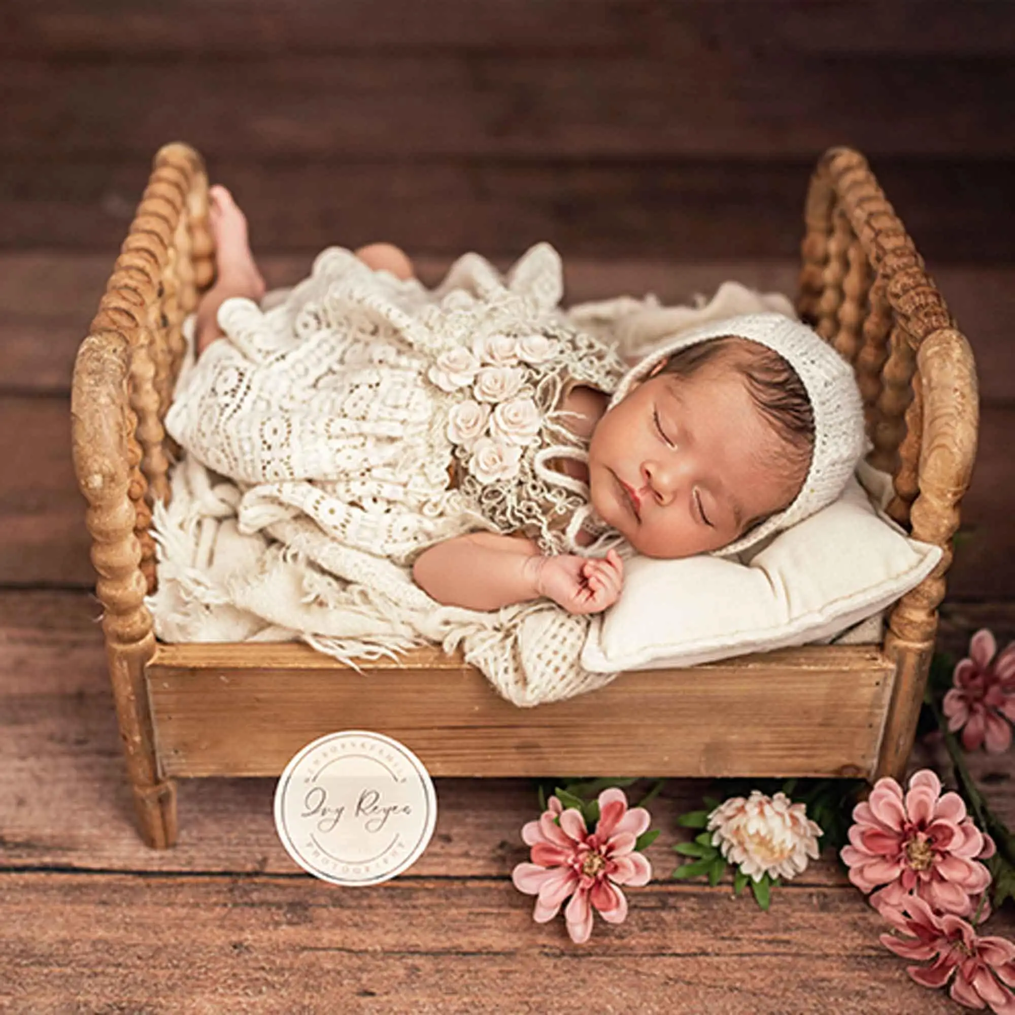Don&Judy Newborn Baby Dress For Photography Flower Lace Skirt For Little Baby Jumpsuit Newborn Onesie Bodysuit