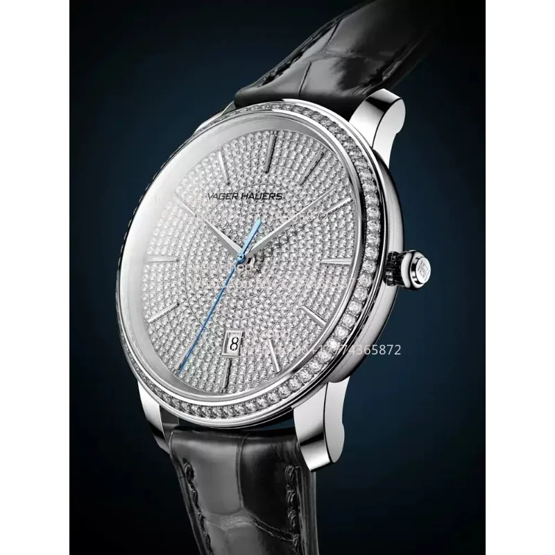 Original and genuine watch men's mechanical watch, fully automatic real diamond gypsy business waterproof men's watch