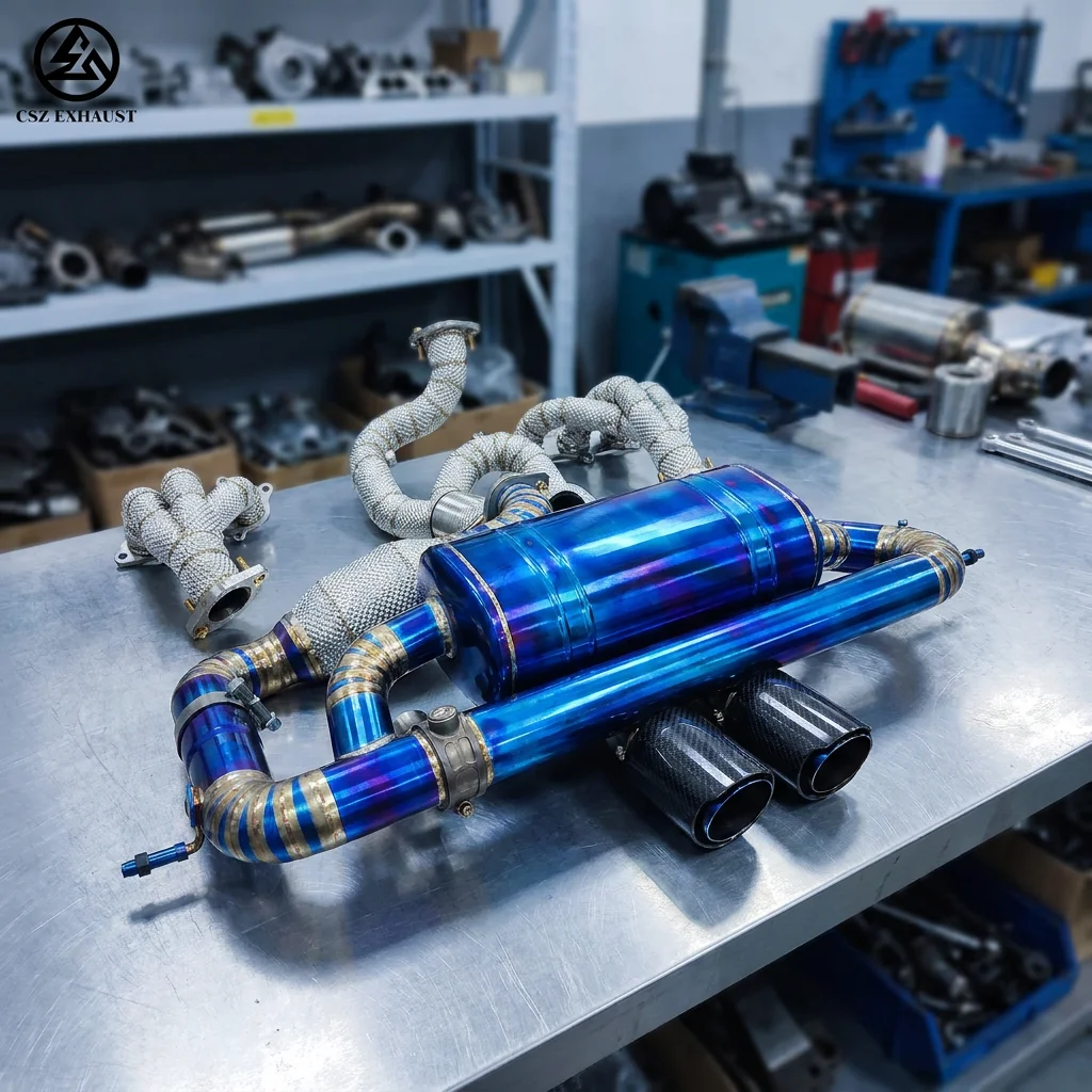 For Lotus Evora S 3.5L SS304 Manifolds& Full Valvetronic Titanium Axleback System Remote Controller