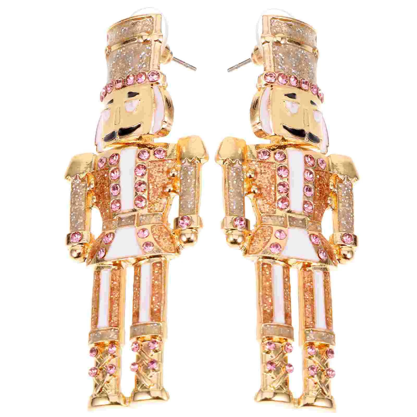 Nutcracker Earrings Christmas for Women Dangle Rhinestone Costume Jewelry Holiday