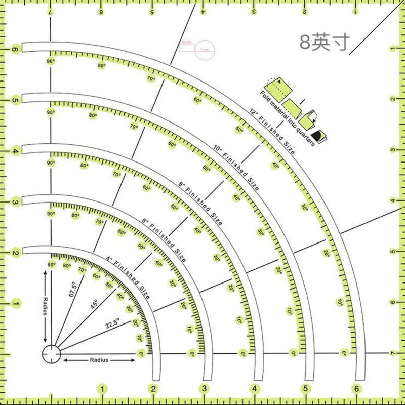 

Acrylic Quilting Ruler Transparent Fabric Cutting Ruler Grid Lines Sewing Measuring Tool For Tailor Patchwork Craft