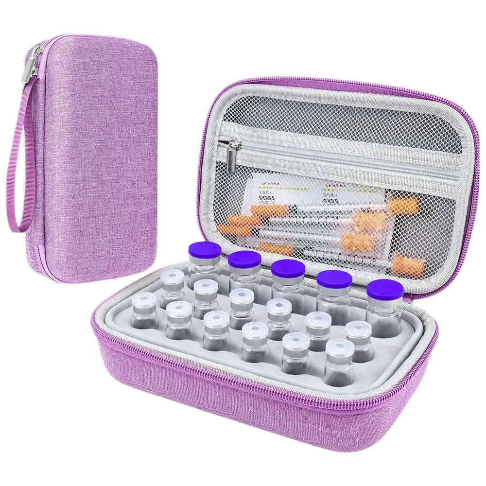 Shockproof Insulin Vial Storage Case Groove Fixation Thermal Insulated Essential Oil Case Wear-resistant Drop-proof