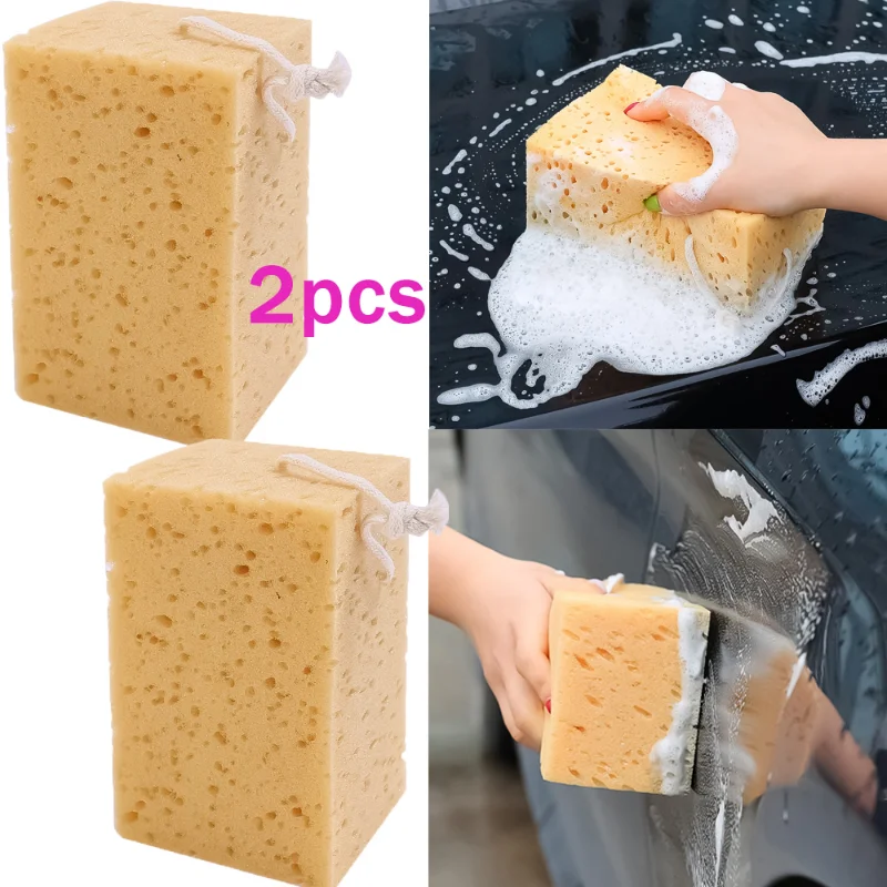 

1/2pcs Honeycomb Car Wash Sponge Cleaning and Wiping Tools for Automobile Kitchen Household Cleaning Maintenance Accessories