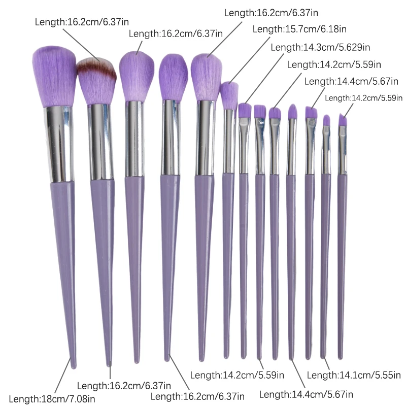 13PCS Makeup Brushes Set High Quality Fiber Eye Shadow Foundation Women Cosmetic Brush Eyeshadow Blush Beauty Soft Make Up Tools