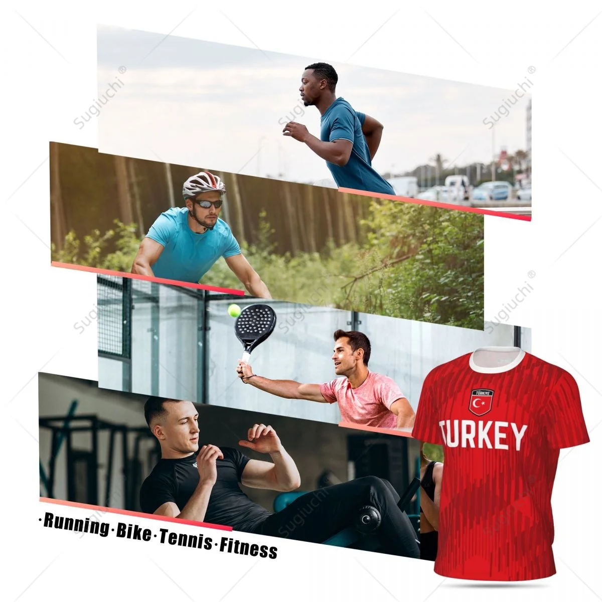 Unisex Turkey Flag 3D Printed Mesh T-shirt Fans For Running Bike Soccer Tennis Football Fitness Sports Tees Exclusive