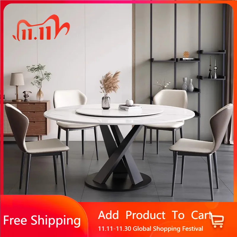 

Center Restaurant Dining Table Chairs Designer Round Kitchen Dining Table Hallway Bistro Mesas De Comedor Kitchen Furniture