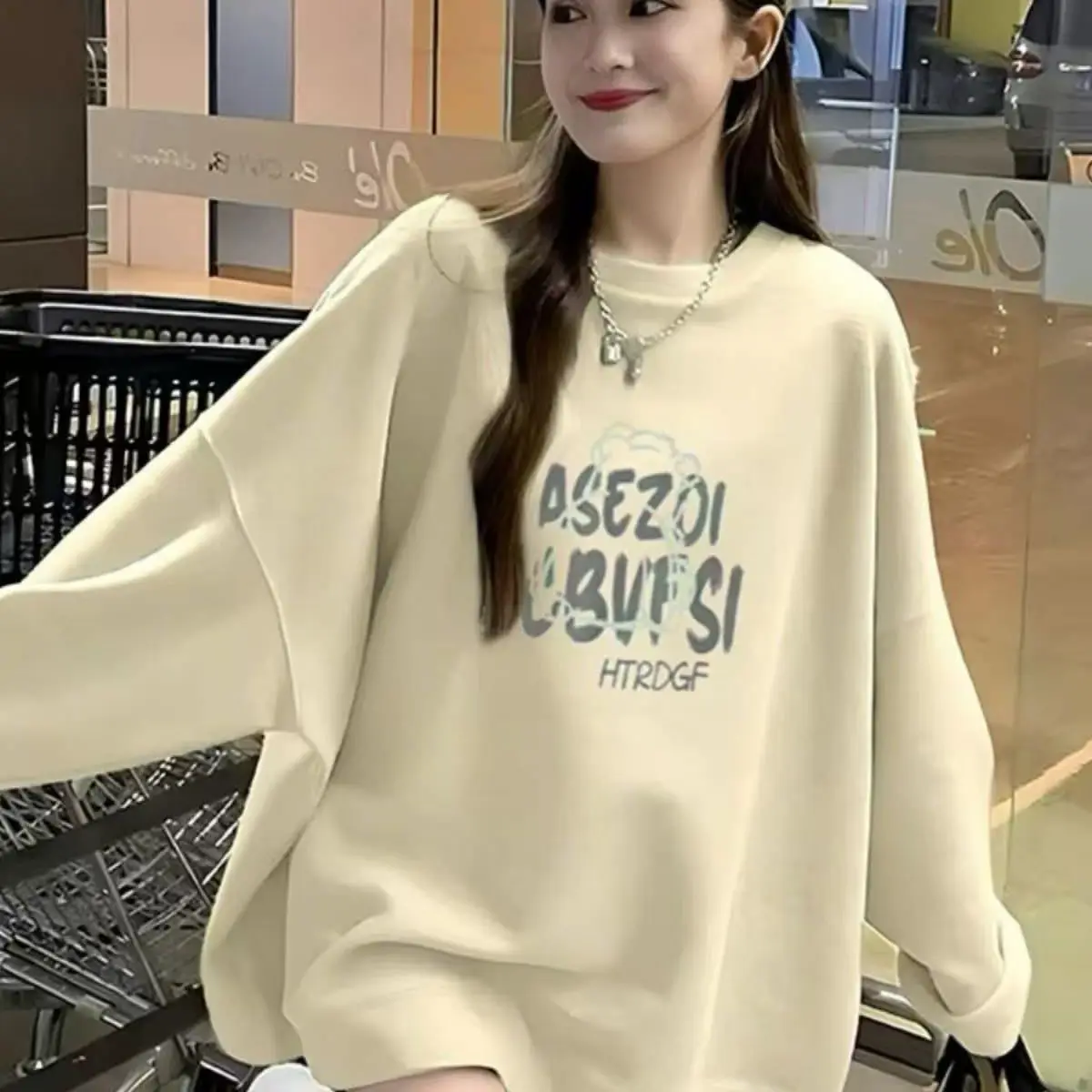 بلوزات رياضية امرأة Popluar شبه سستة الخريف والشتاء البلوز سميكة جيرسي الملابس الربيع الصيف Batwing الشارع الشهير #5