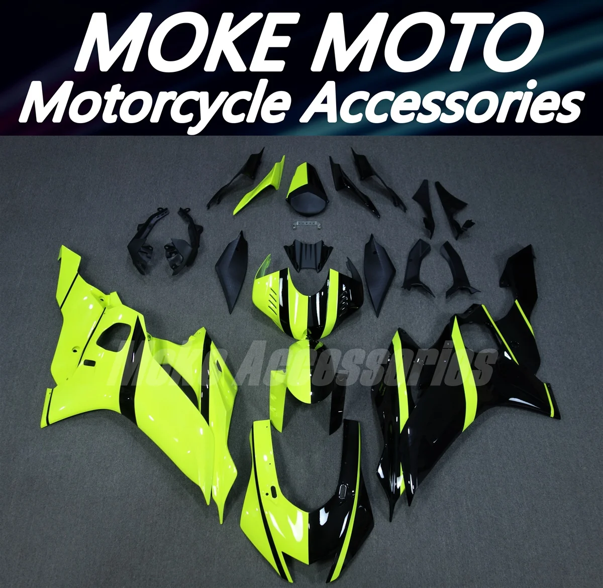 

Moke moto Motorcycle Bodywork Set For Yzf R6 2017 2018 2019 2020 2021 2022 2023 2024 Fairings Kit Fit Abs New Black Neon
