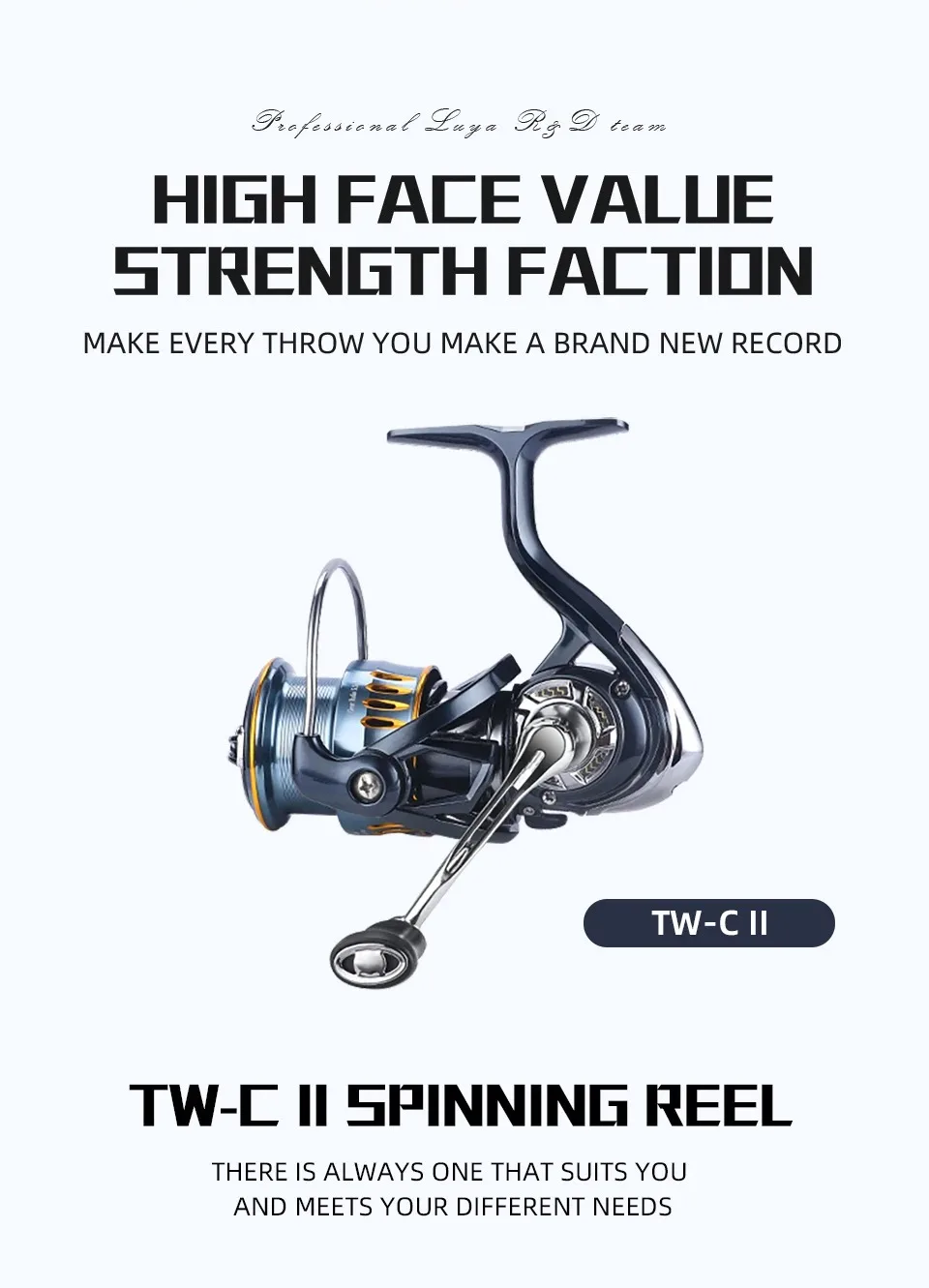 Okuma Original Nahtloses Spinnrad, Modelle 1000-2500-5000, Ausgestattet mit Stylischen Polarisierten Angelbrillen – Detail 4