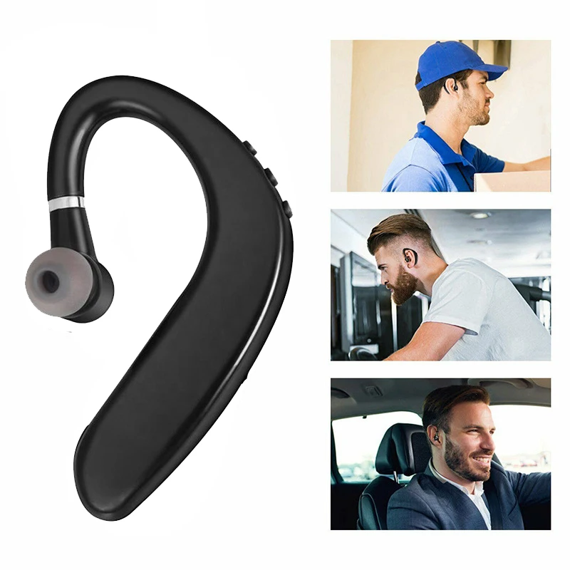 S109 Wireless Headset Single Ear Hook Bluetooth-compatible Headphones In-ear Call Business Sports Earphones With Mic For Xiaomi