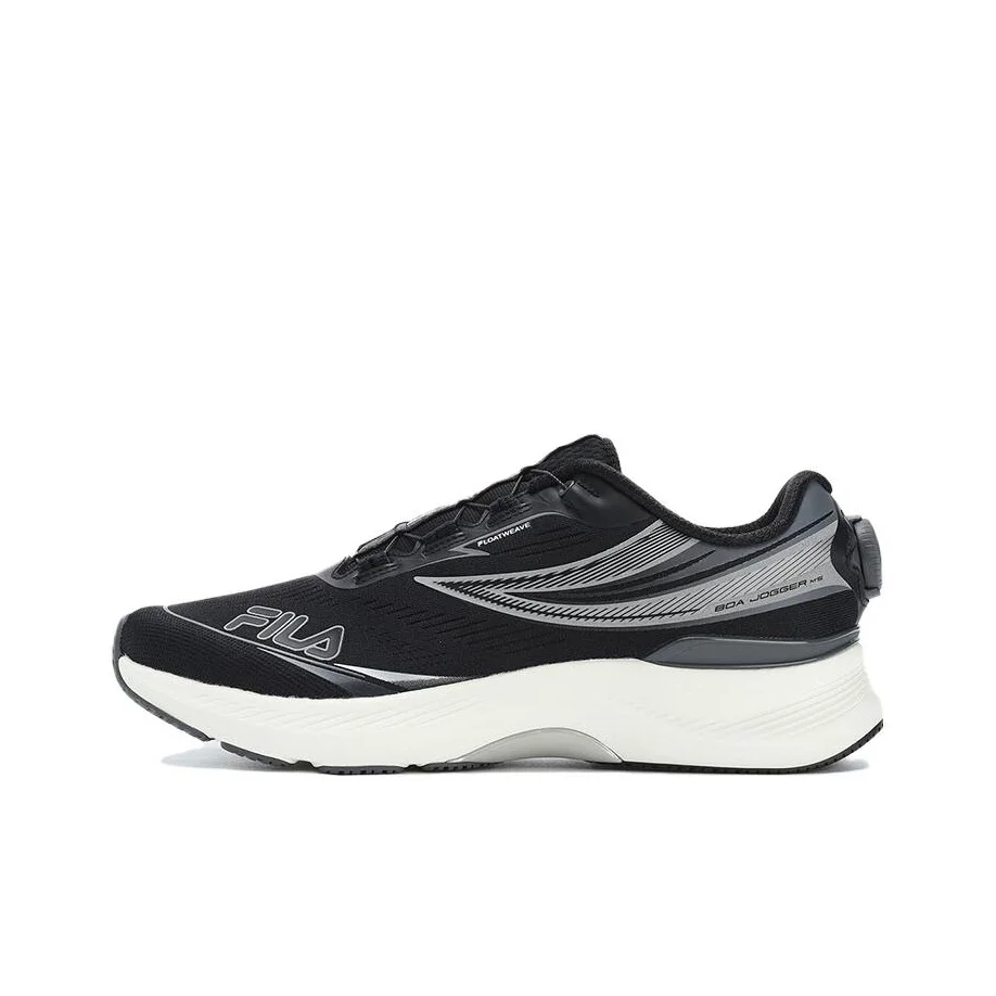 FILA BOA JOGGER M'S Textile, Synthetic Leather Abrasion Resistant Low top Running Shoes Men's Black Gray A12M321114FBC