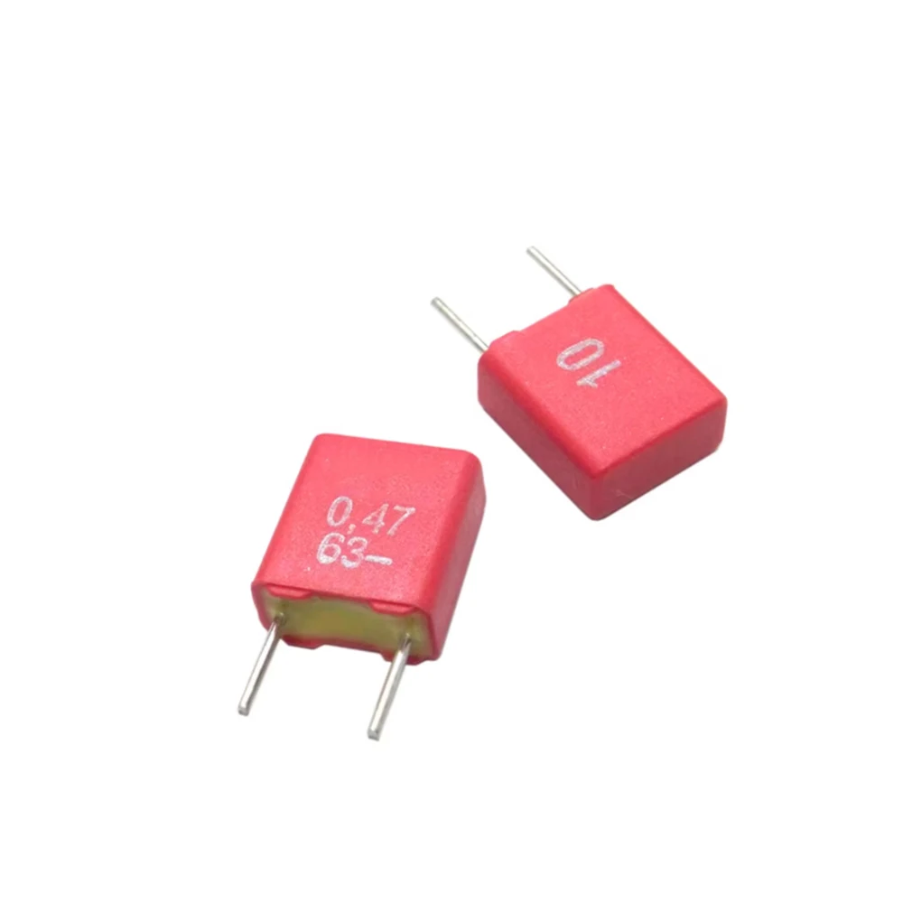 10 Pz/lotto 0.47uF 63V MKS2 condensatore a film Sottile 474/470nF