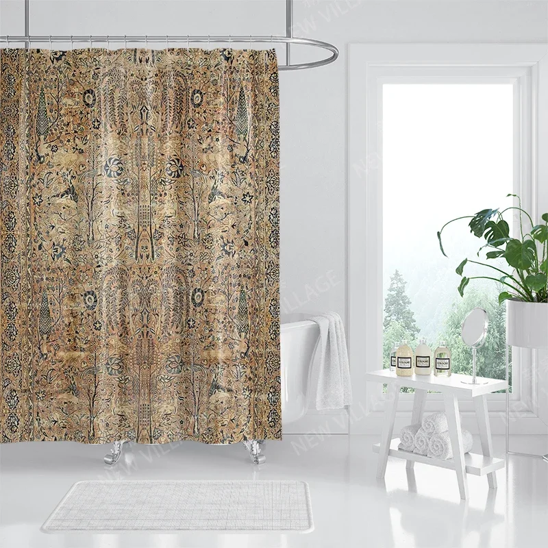 Waterproof fabric shower curtains Bathroom curtain accessories Bath curtain for shower 180x200cm 240*200 boho decoration vintage