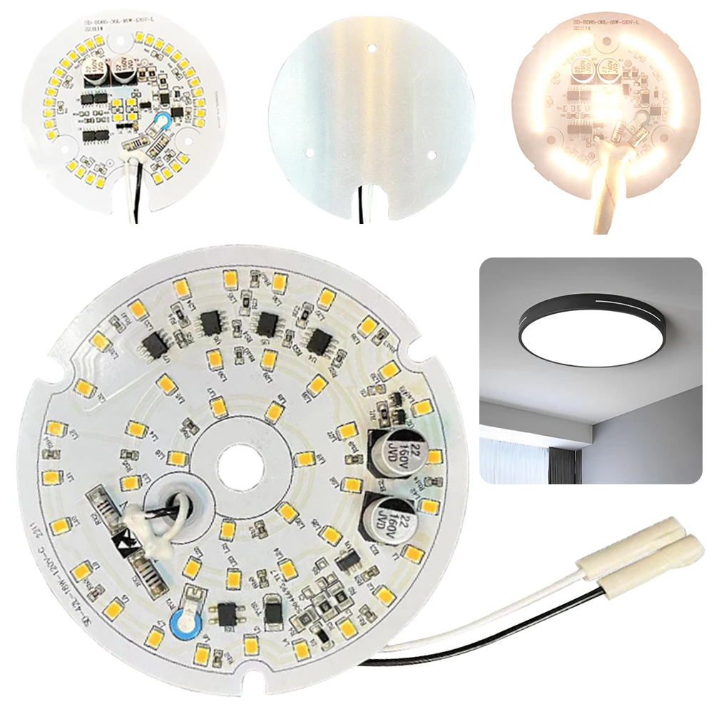 Zestaw do modernizacji LED 3,94 cala 18W 1530LM Możliwość przyciemniania wentylatora sufitowego Światło LED 3000K/4000K/6500K Światło podtynkowe