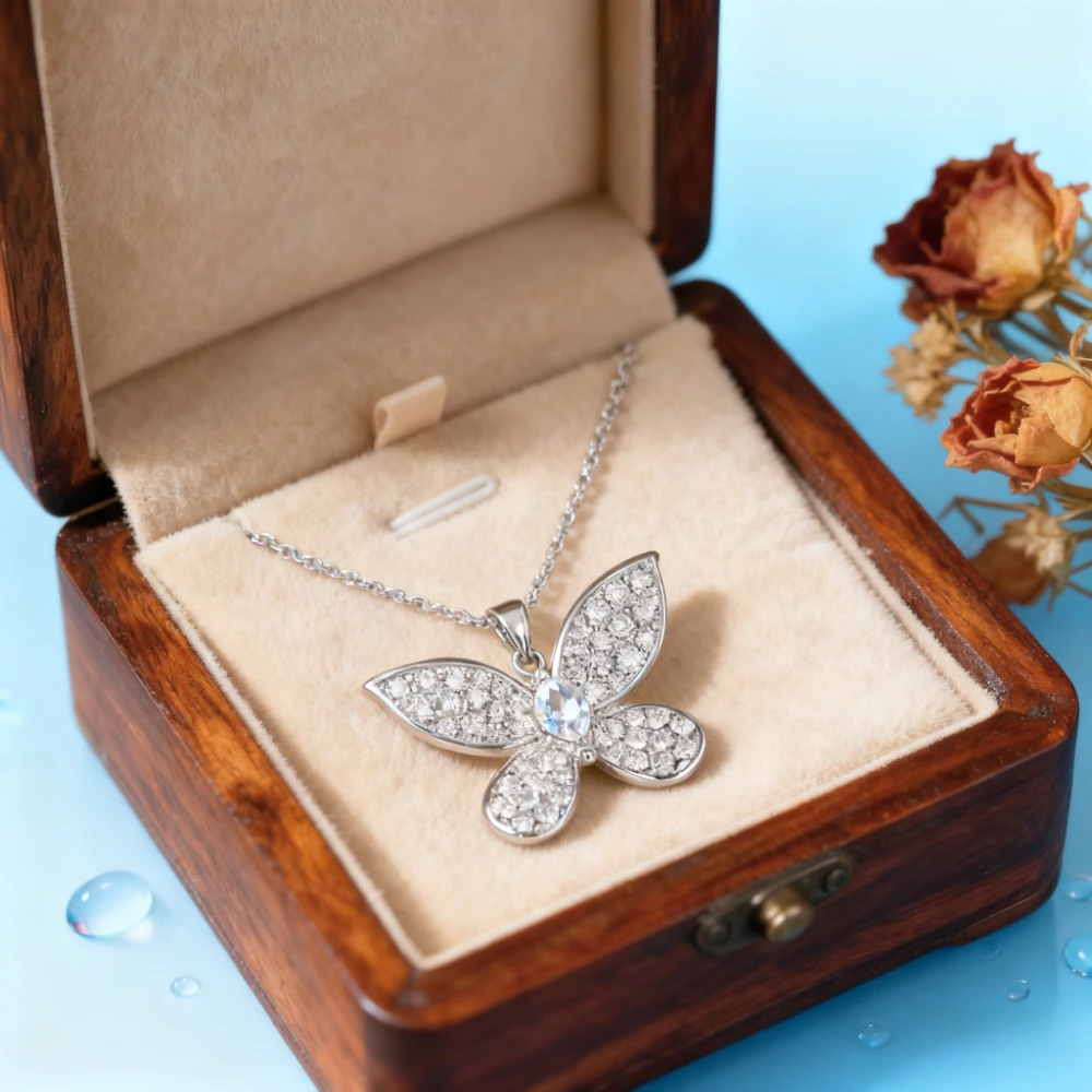 

Exclusive Romantic Butterfly CZ Pendant, Classic Women's Jewelry, Ideal for Valentine's & Birthdays Trendy Jewelry