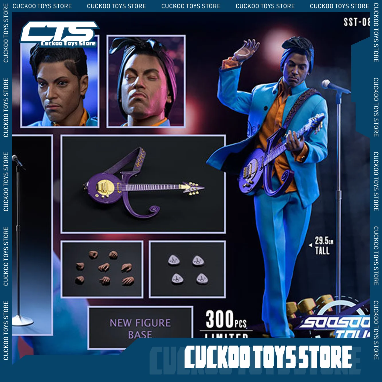 In Stock Soosootoys 1/6 Rock Singer Prince 2.0 Suit Cloth Action Figure Sst-081 Mini Guitar Model Ornament 12inch Man Soldier