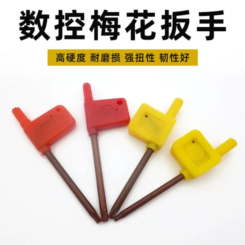 

CNC Tool Holder Torx Wrench Yellow Red Flag Spanner T6 T7 T8 T9 T10 T15 T20